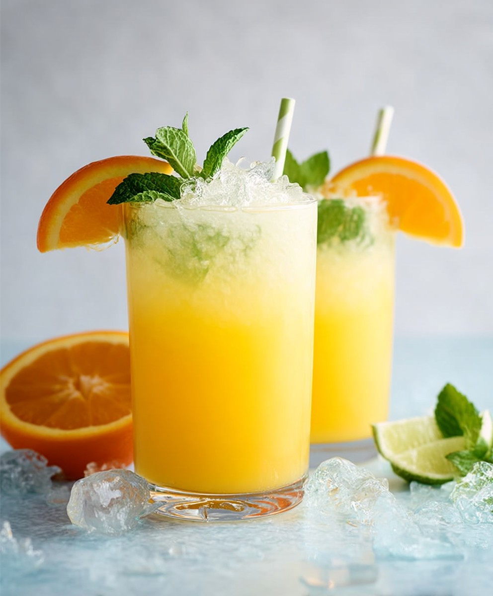 Orange coconut water drink