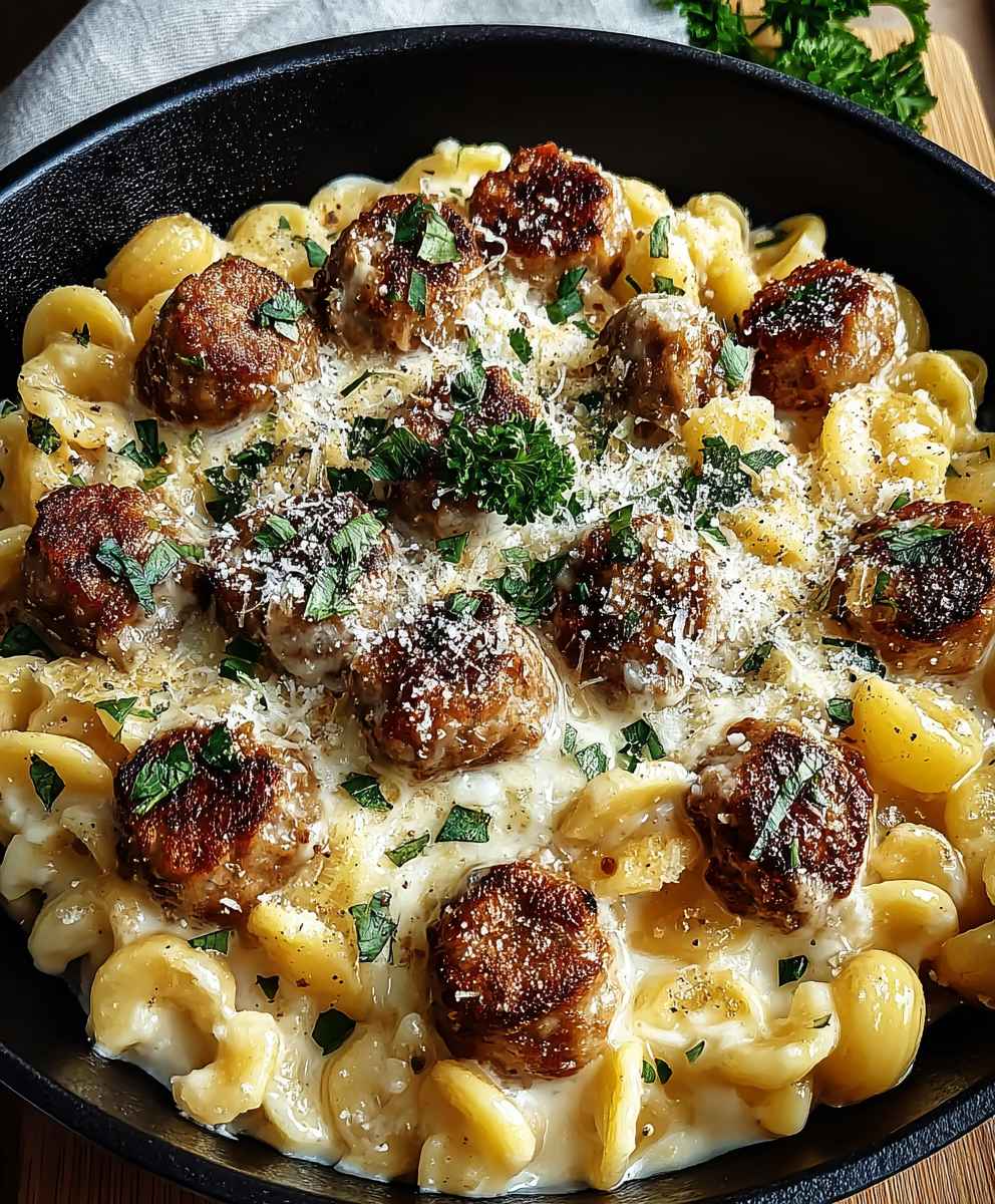 Garlic Butter Sausage Pasta