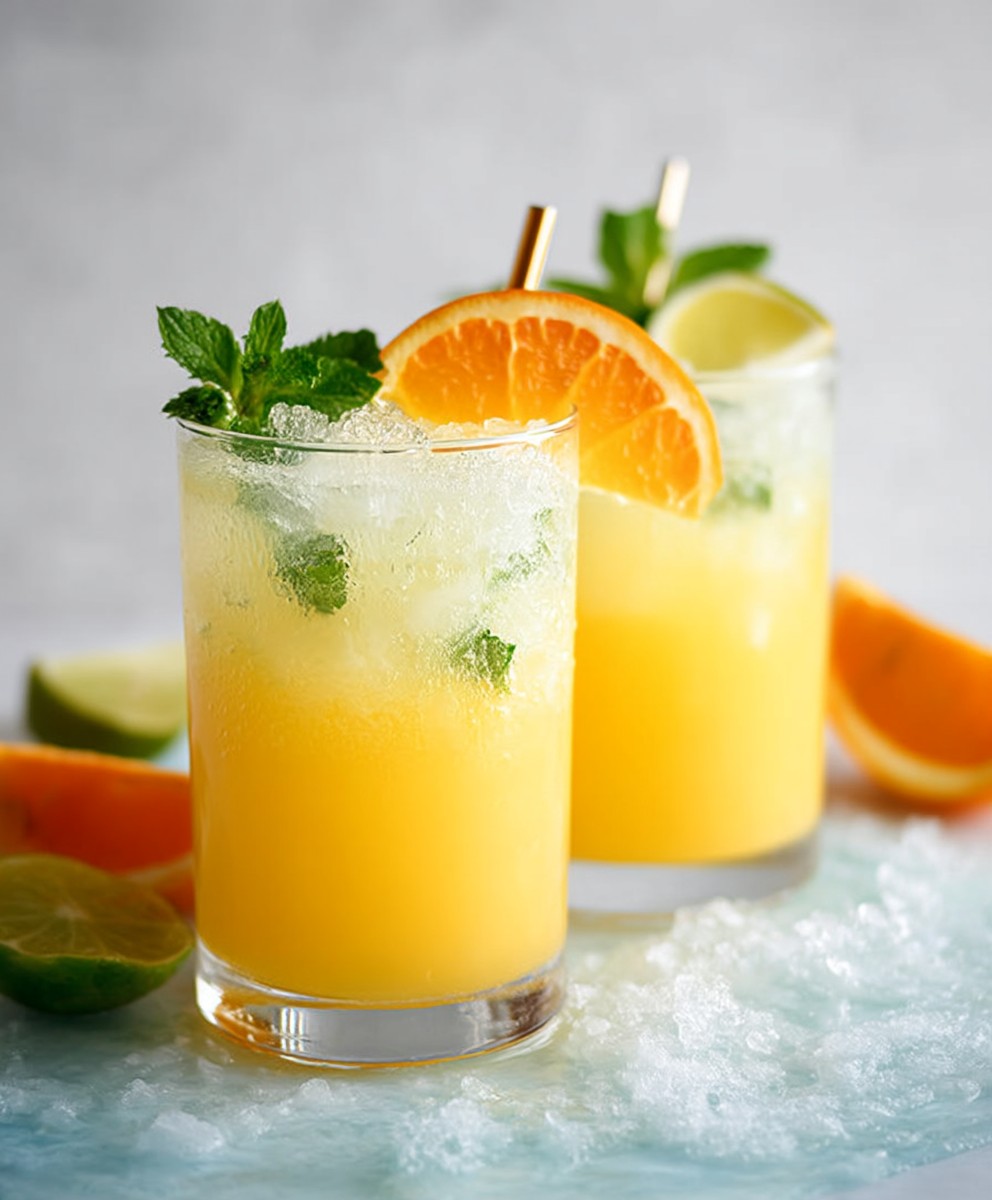 Orange coconut water drink