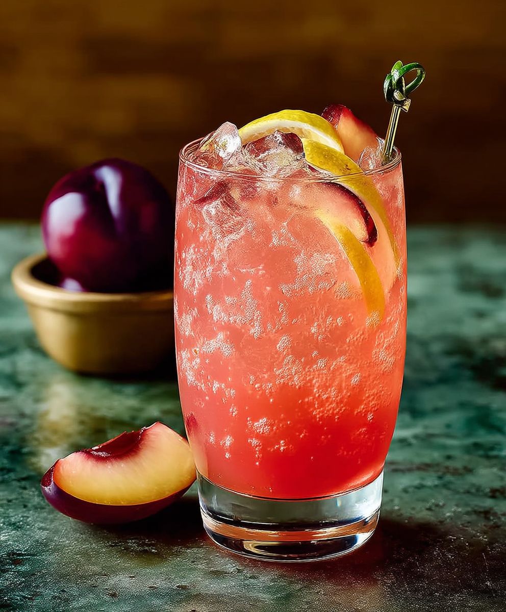 Autumn plum cocktail