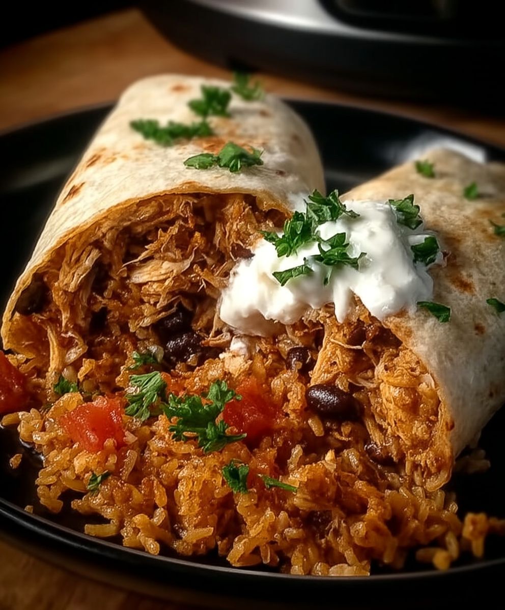 Chicken burrito topping