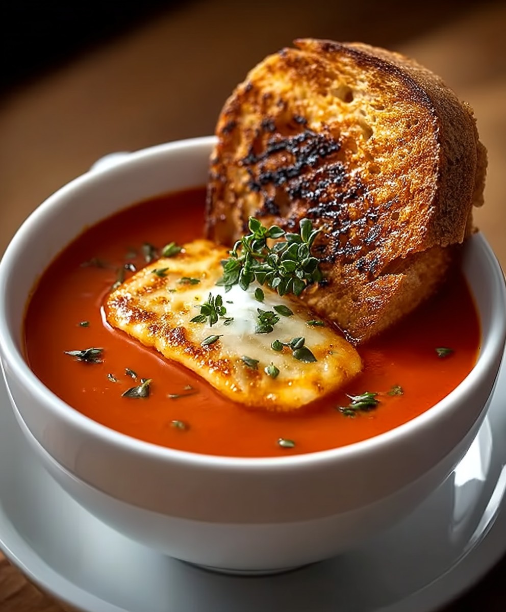 Grilled cheese tomato soup