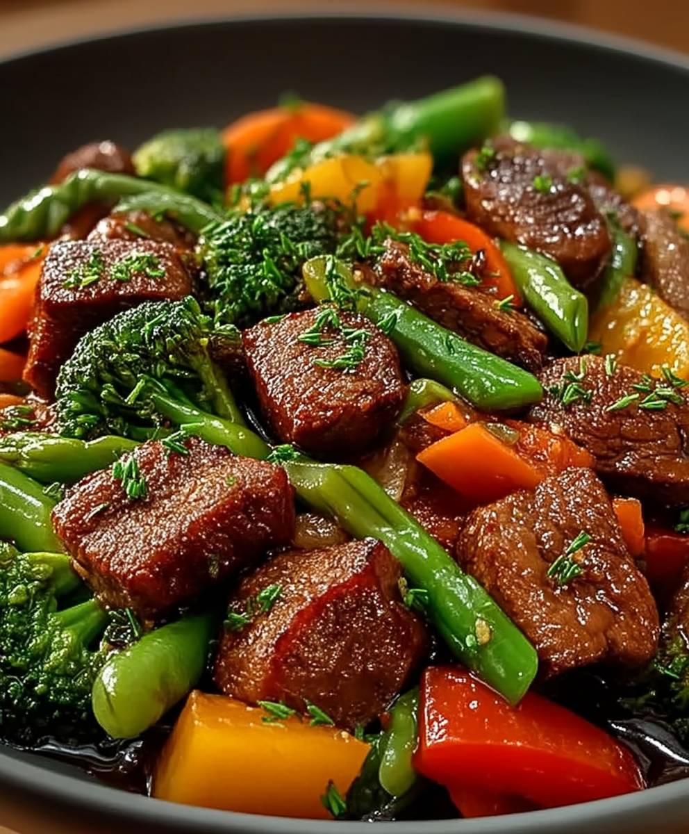 Beef vegetable stir fry