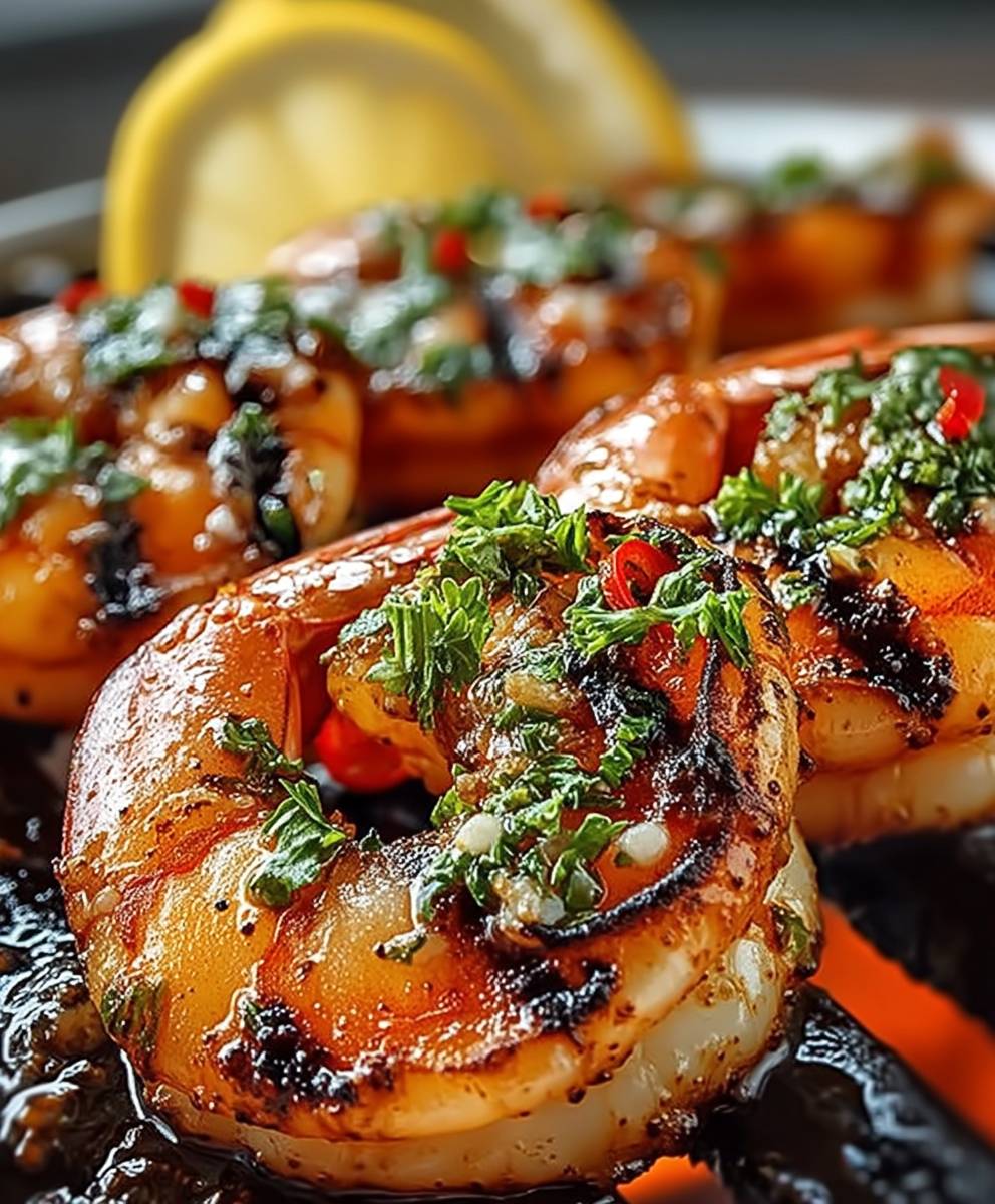 Grilled Prawns Garlic Lemon Chilli