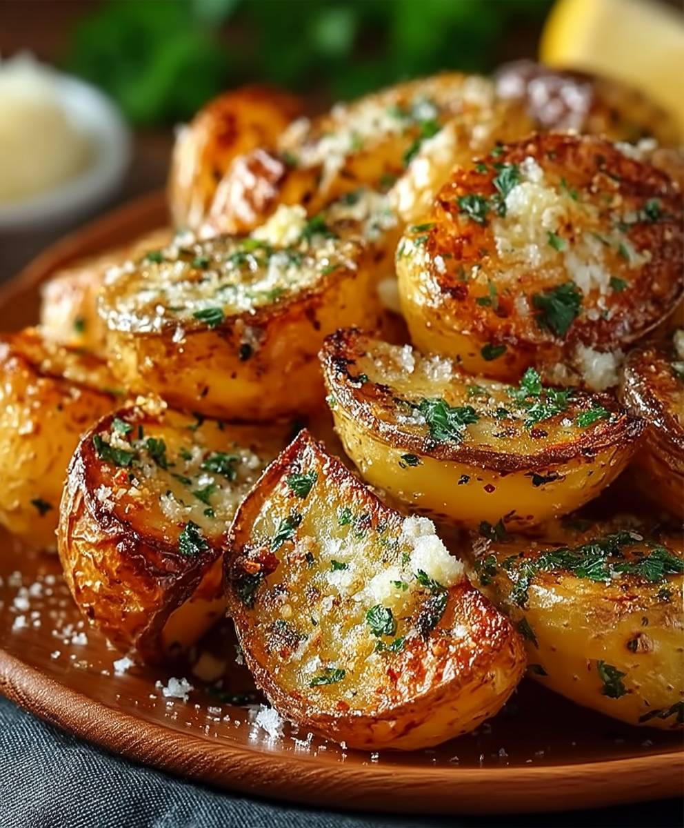 Garlic Butter Parmesan Potatoes