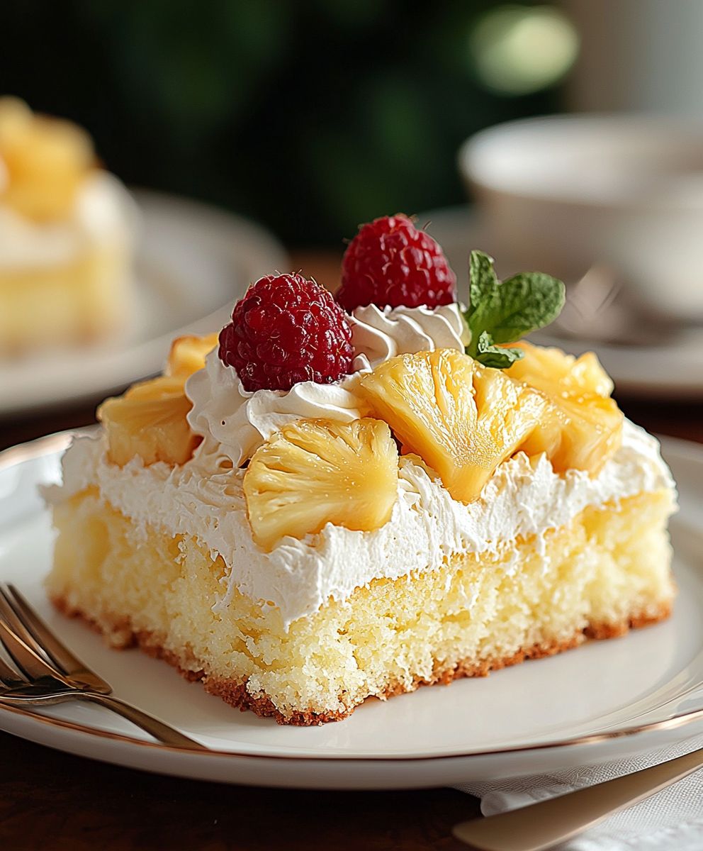 Pineapple angel food cake