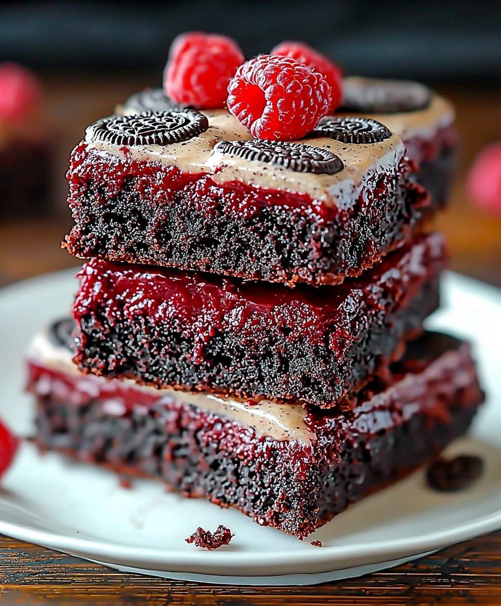 Red Velvet Oreo Brownies