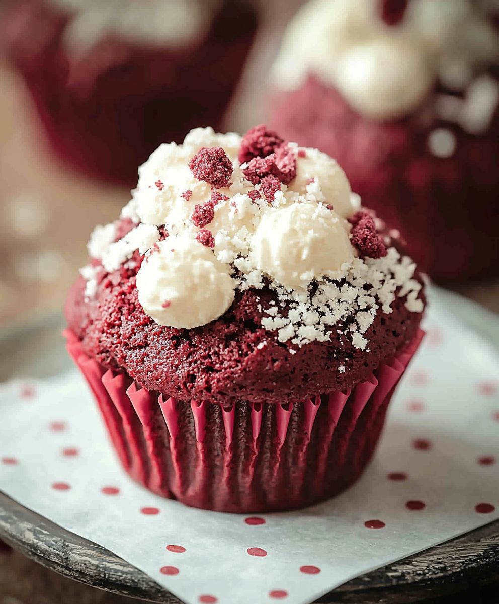 Red Velvet Cream Cheese Muffins
