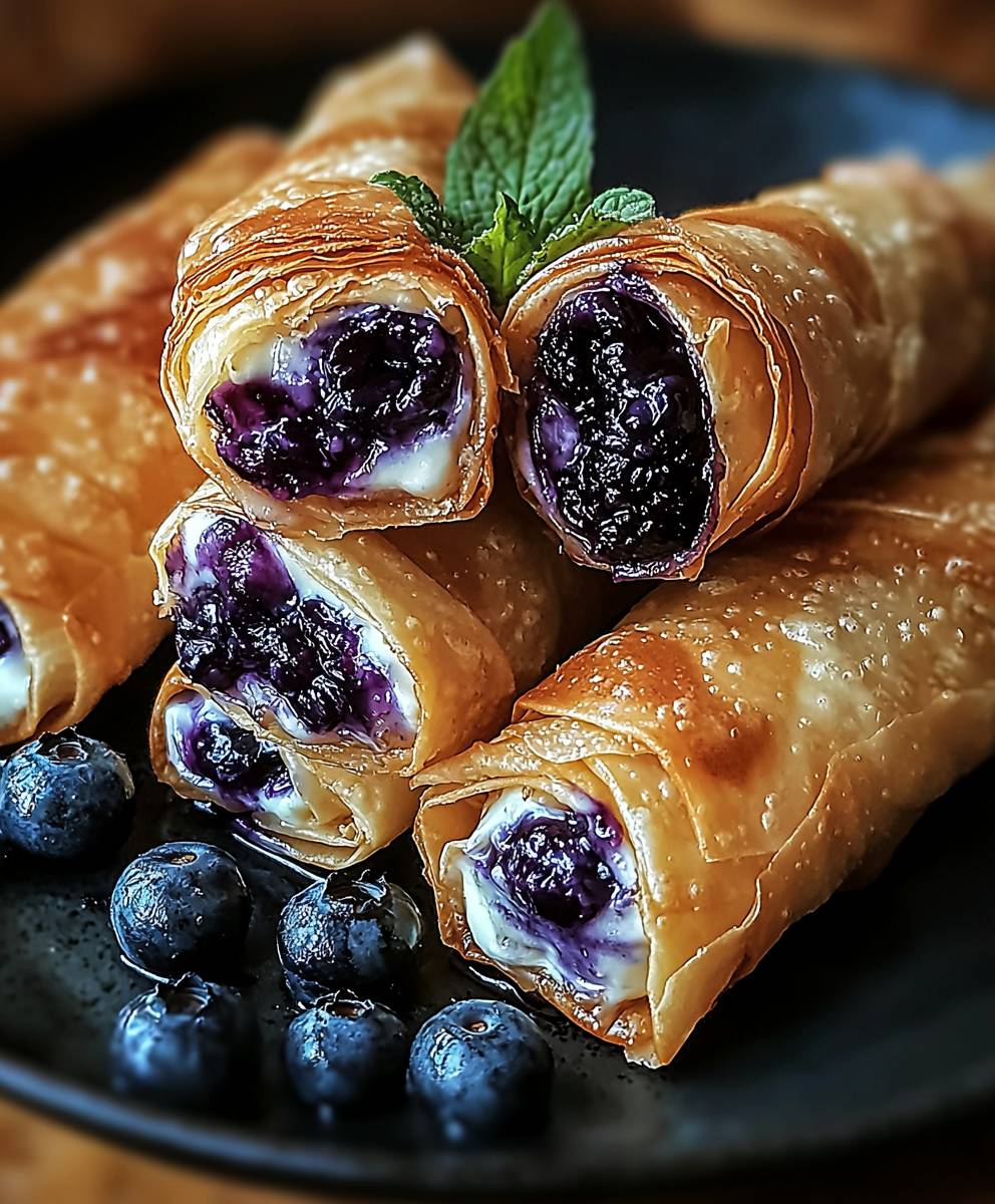Blueberry cream cheese rolls