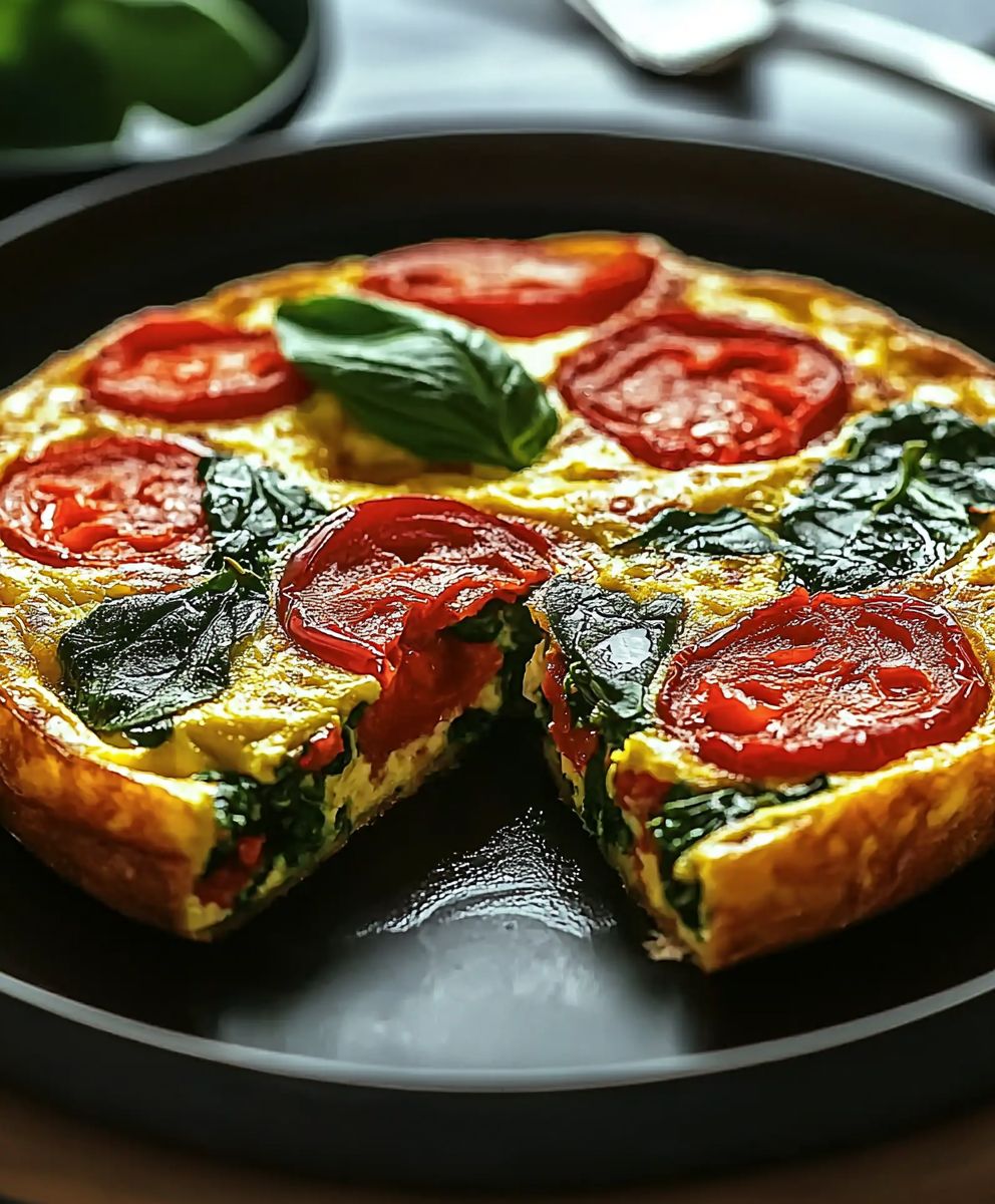 Red Pepper Spinach Frittata