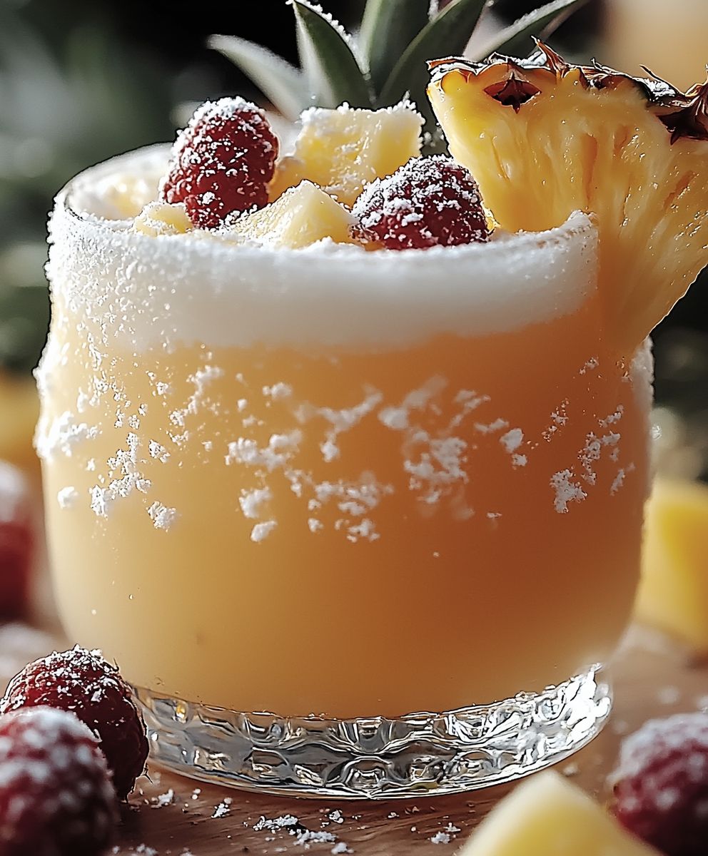 Pineapple punch holiday drink