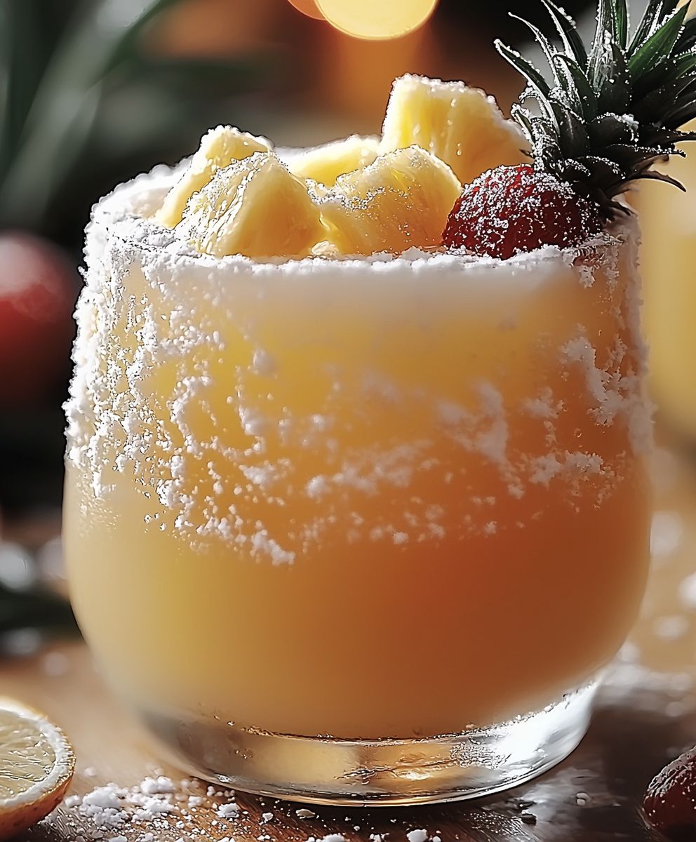 Pineapple punch holiday drink