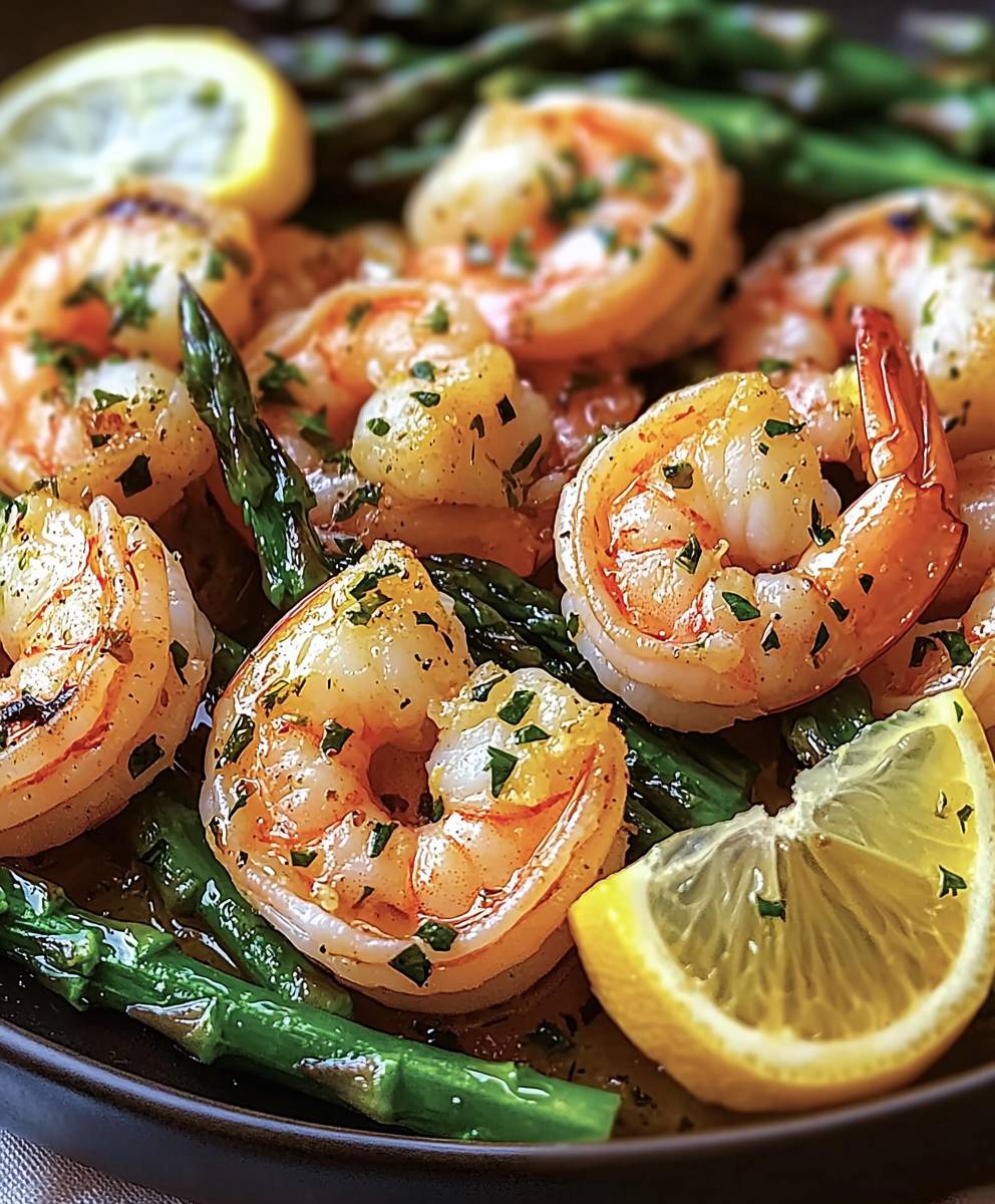 Lemon Garlic Shrimp Asparagus