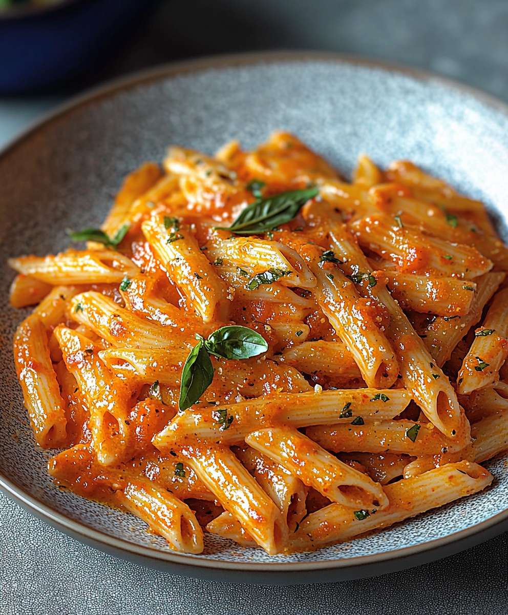 Roasted red pepper pasta