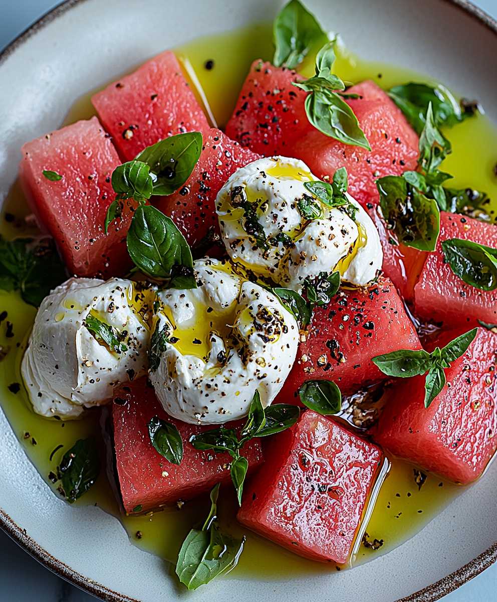Burrata watermelon salad