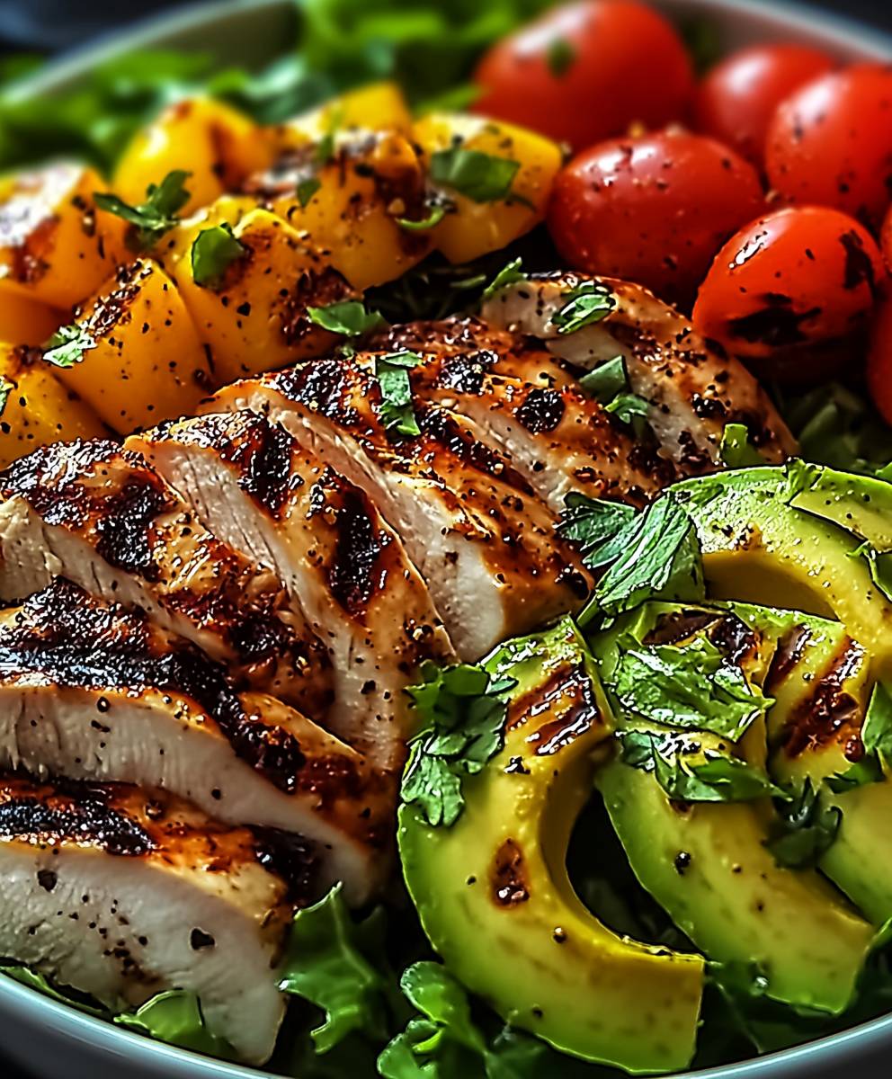 Grilled Chicken Avocado Salad
