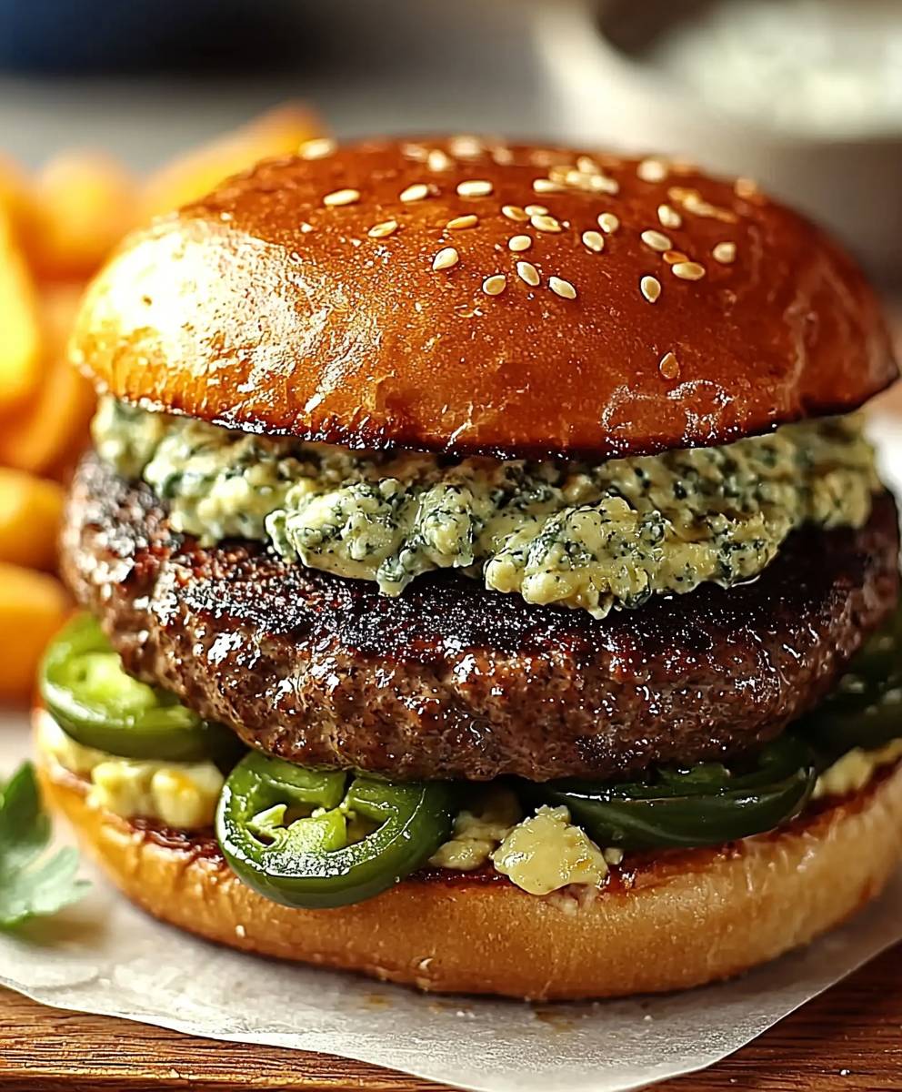 Jalapeno Gorgonzola Burgers
