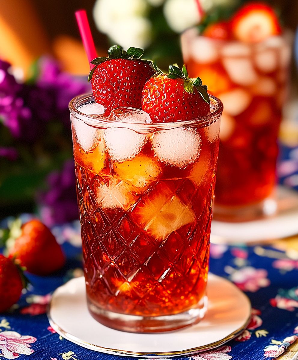 Strawberry sweet tea