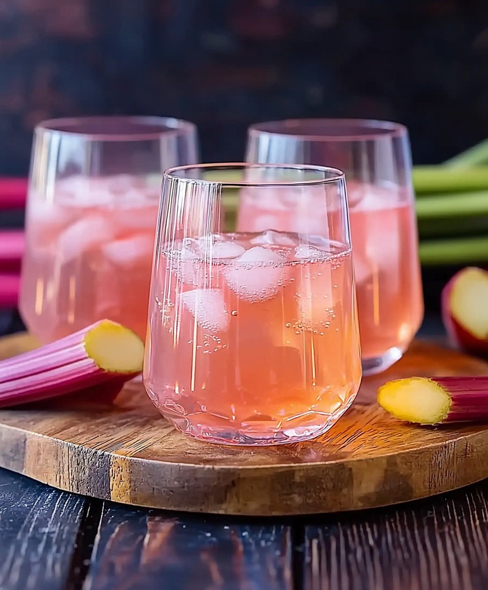 Rhubarb infused water