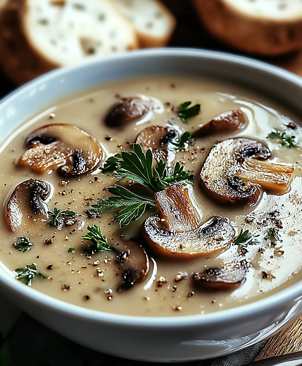 Creamy mushroom soup