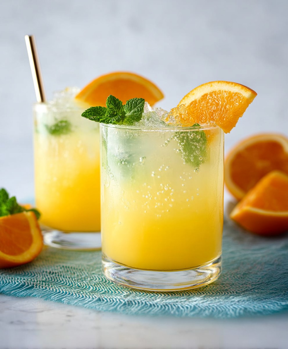 Orange coconut water drink