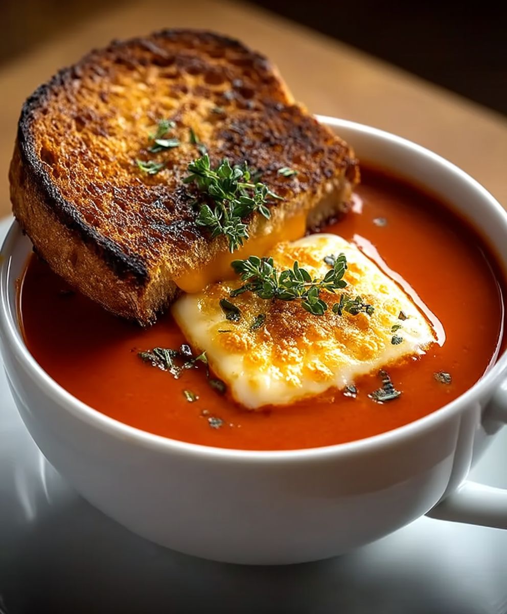 Grilled cheese tomato soup