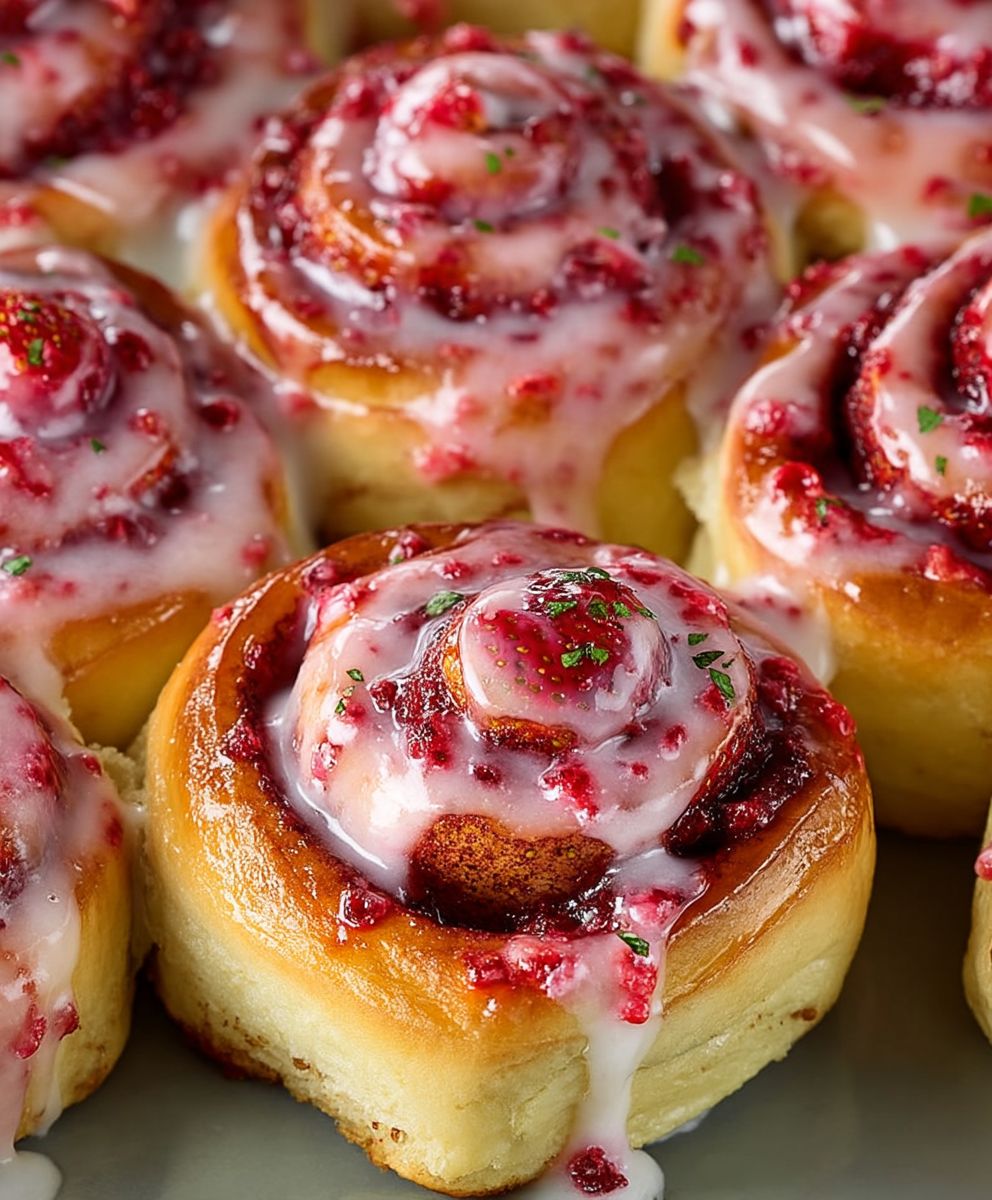 Strawberry Cinnamon Rolls