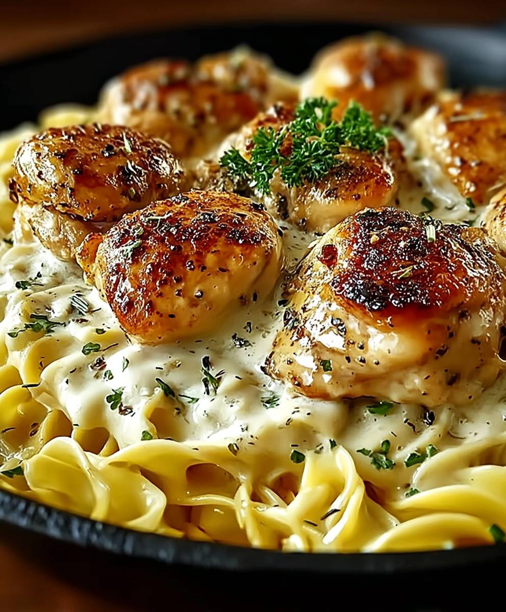 One pan chicken noodles