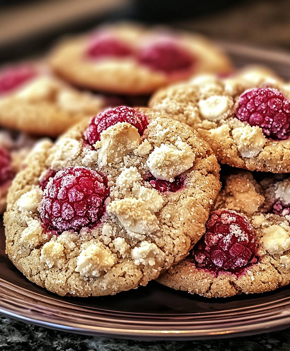 Raspberry Crumble Cookies