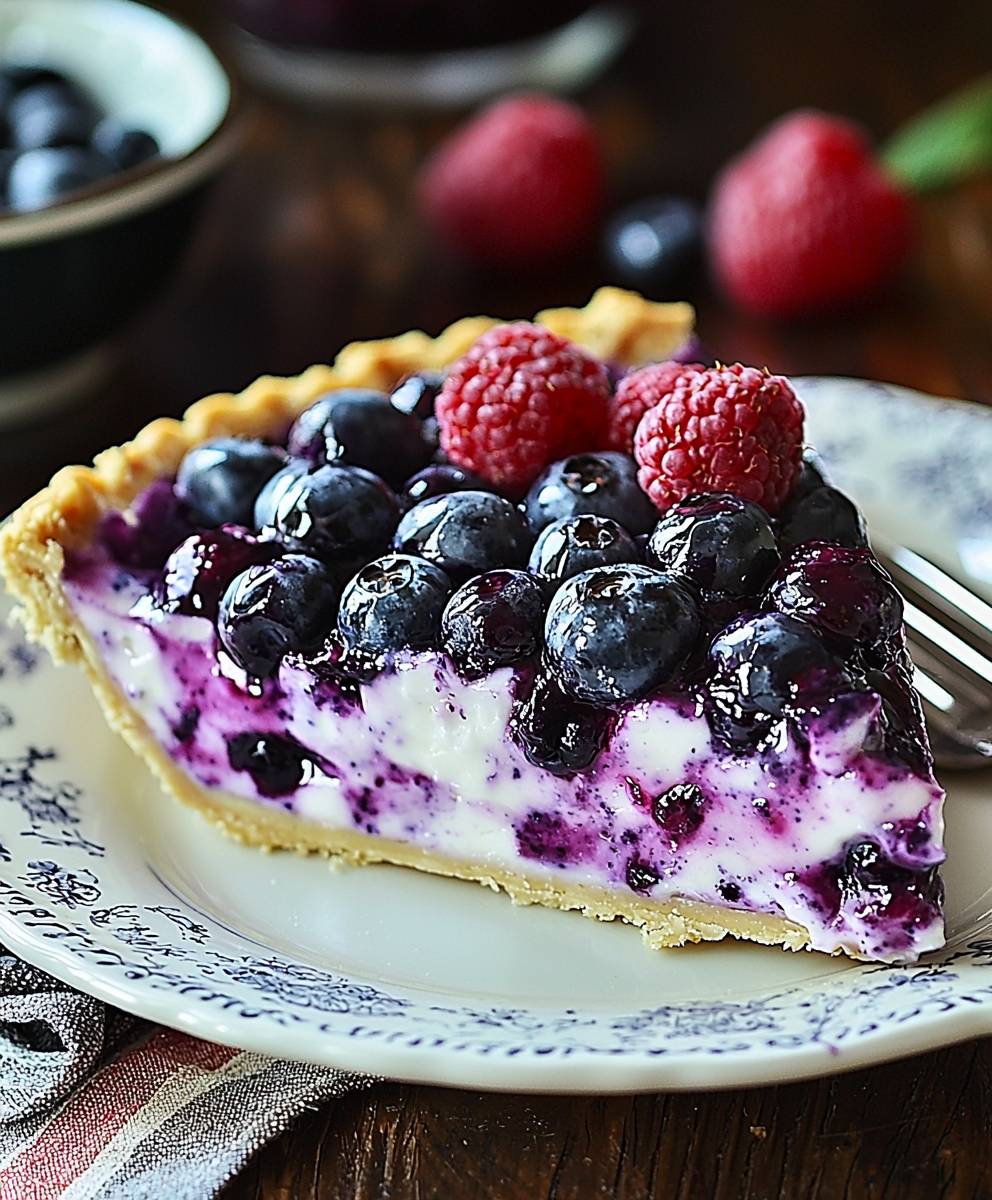 Blueberry Yogurt Pie