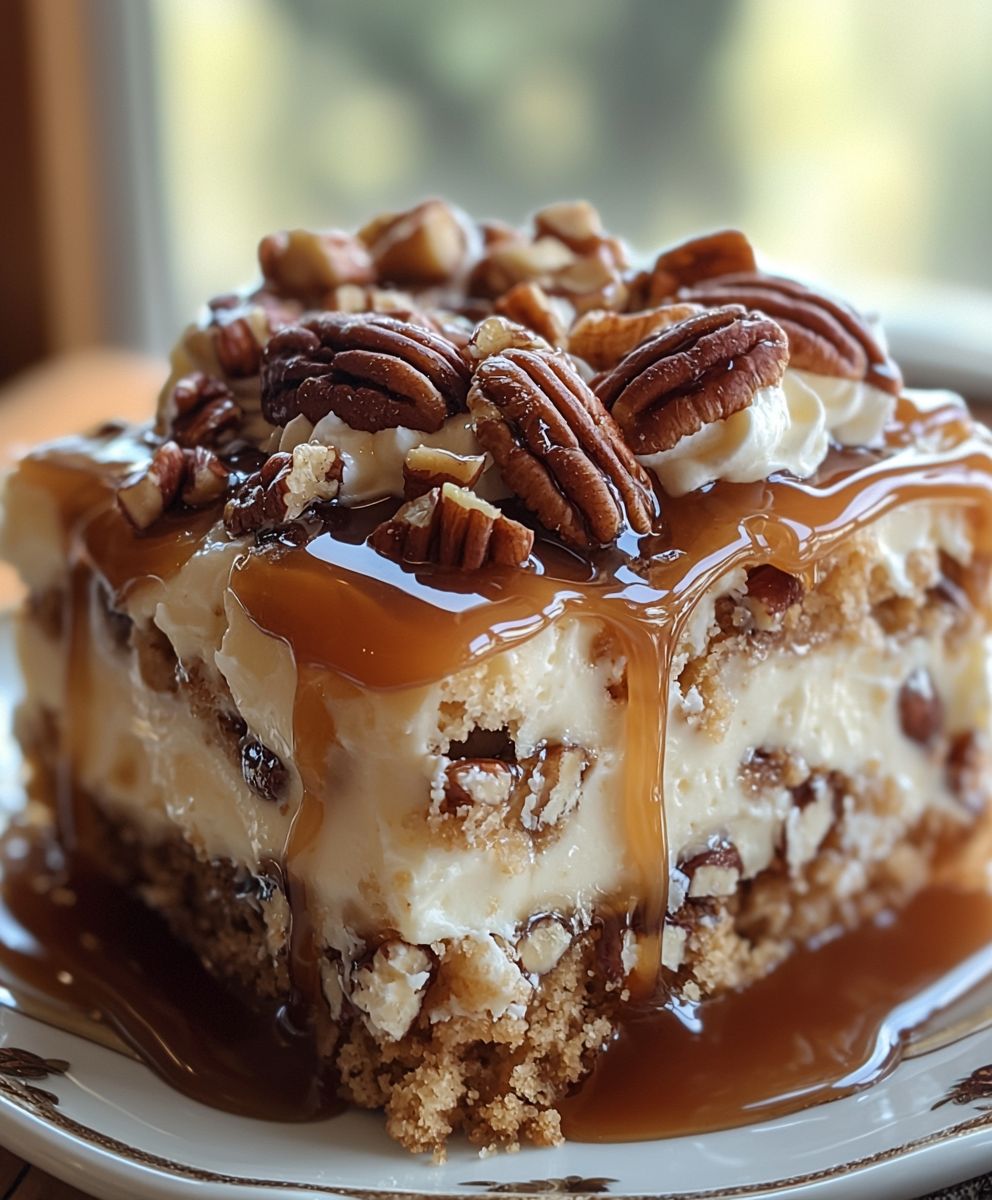 Butter Pecan Poke Cake
