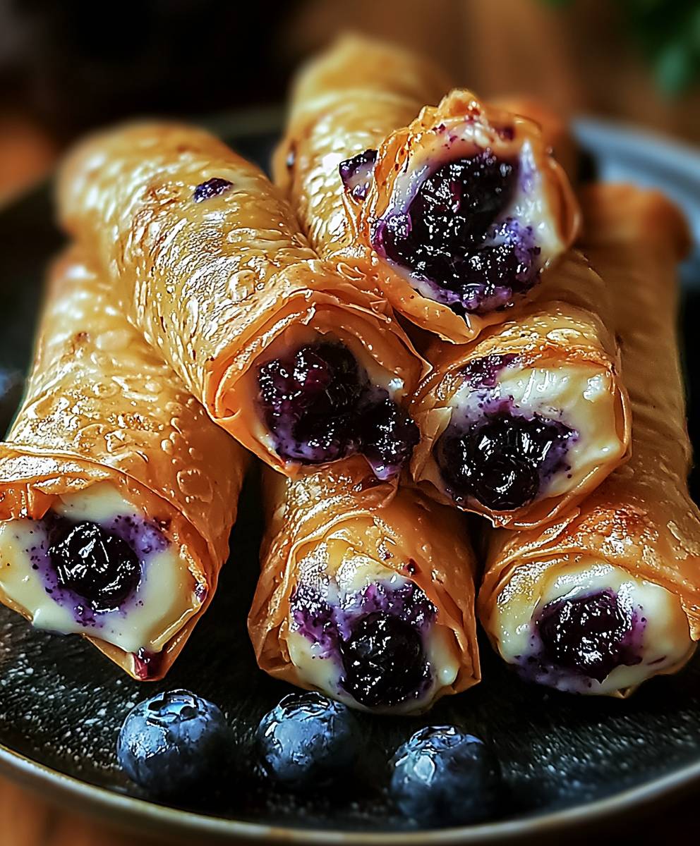 Blueberry cream cheese rolls