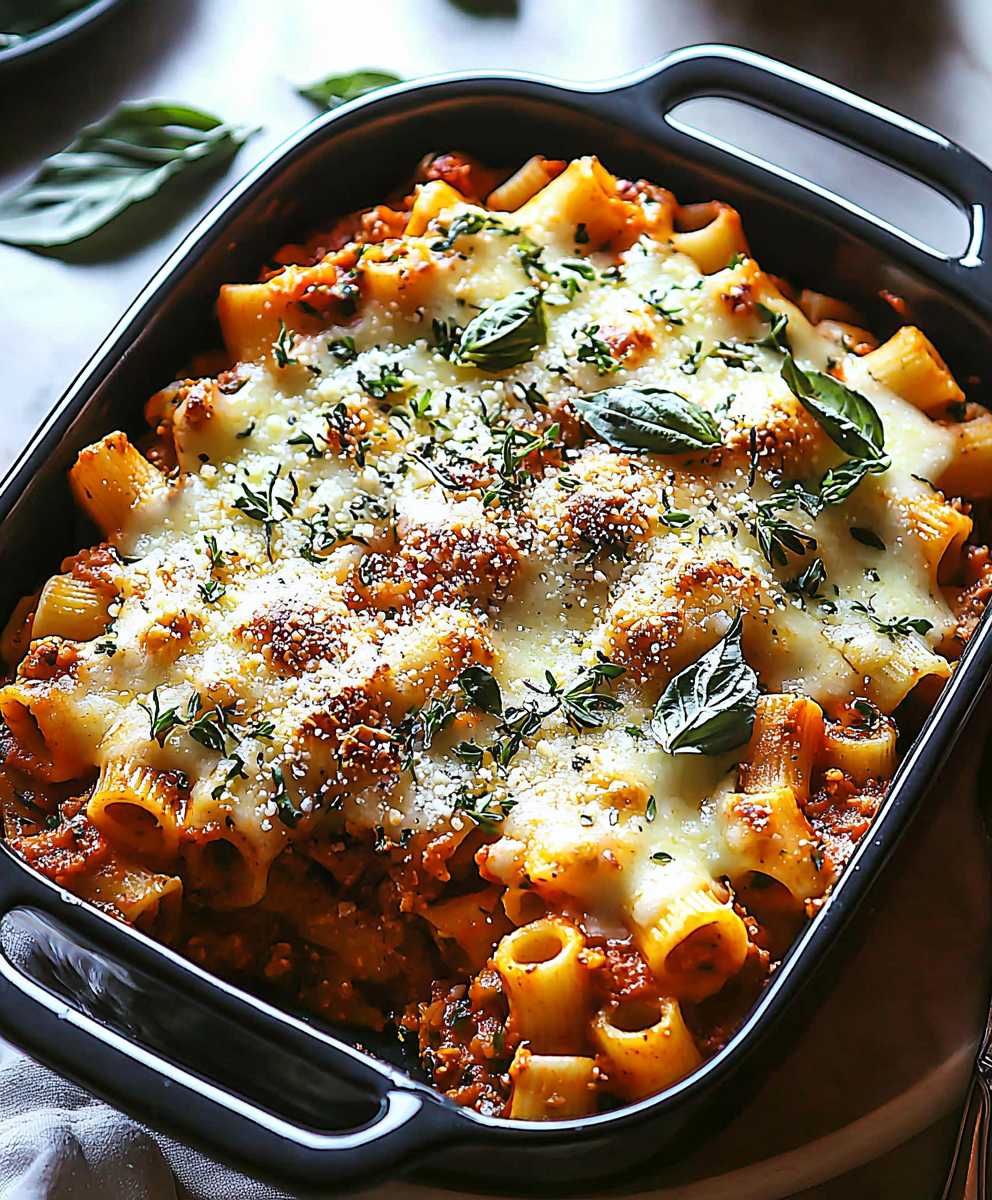 Pumpkin Tomato Pasta Bake