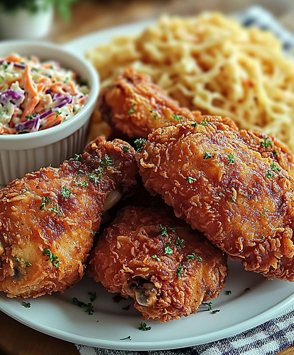 Oven Fried Chicken Coleslaw