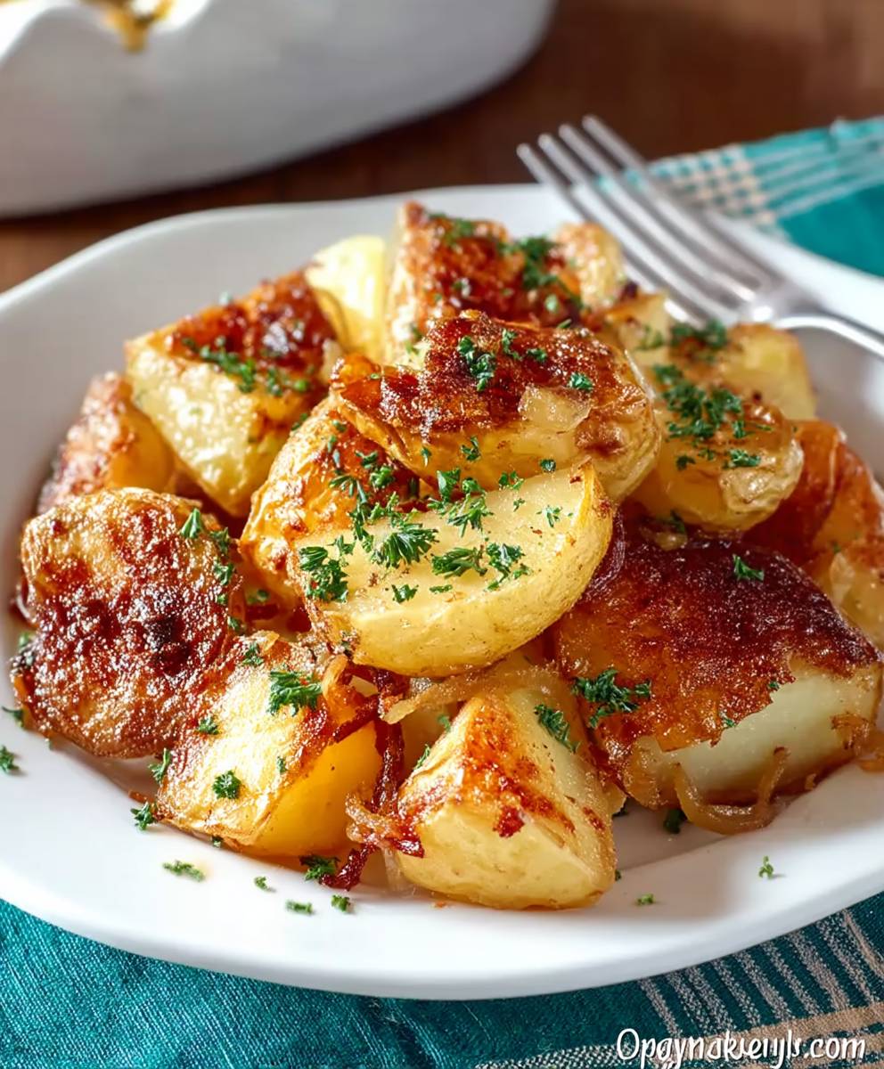 Oven Fried Potatoes Onions