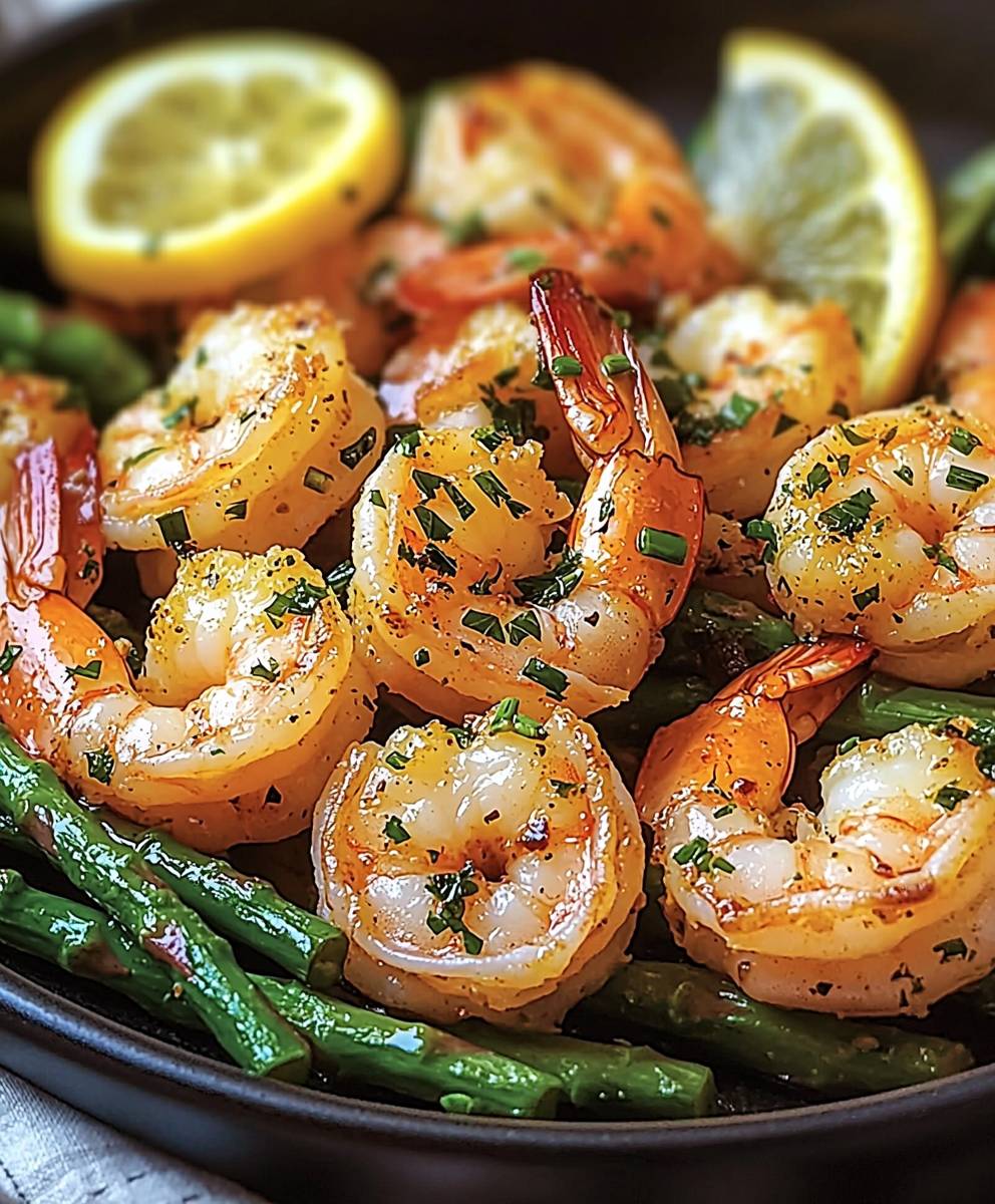 Lemon Garlic Shrimp Asparagus