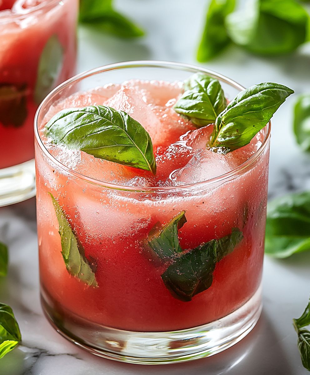 Watermelon basil cooler
