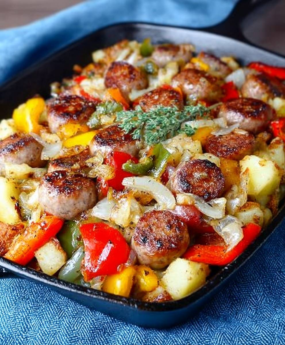 Sausage peppers and onions