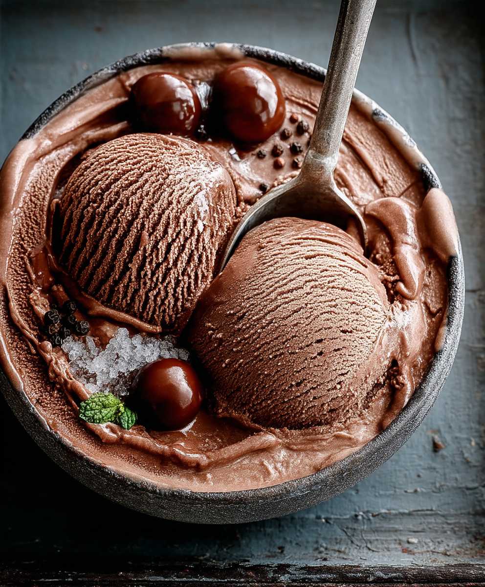 Chocolate black pepper gelato