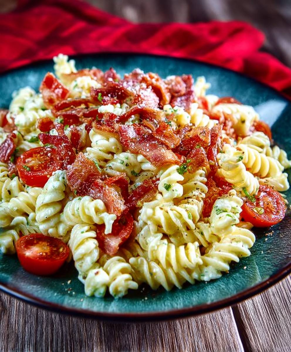Bacon tomato pasta salad