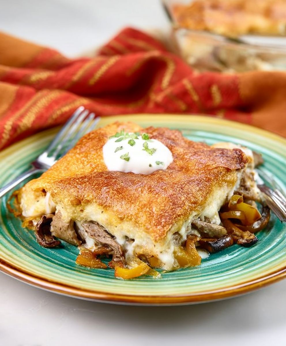 Philly cheesesteak casserole