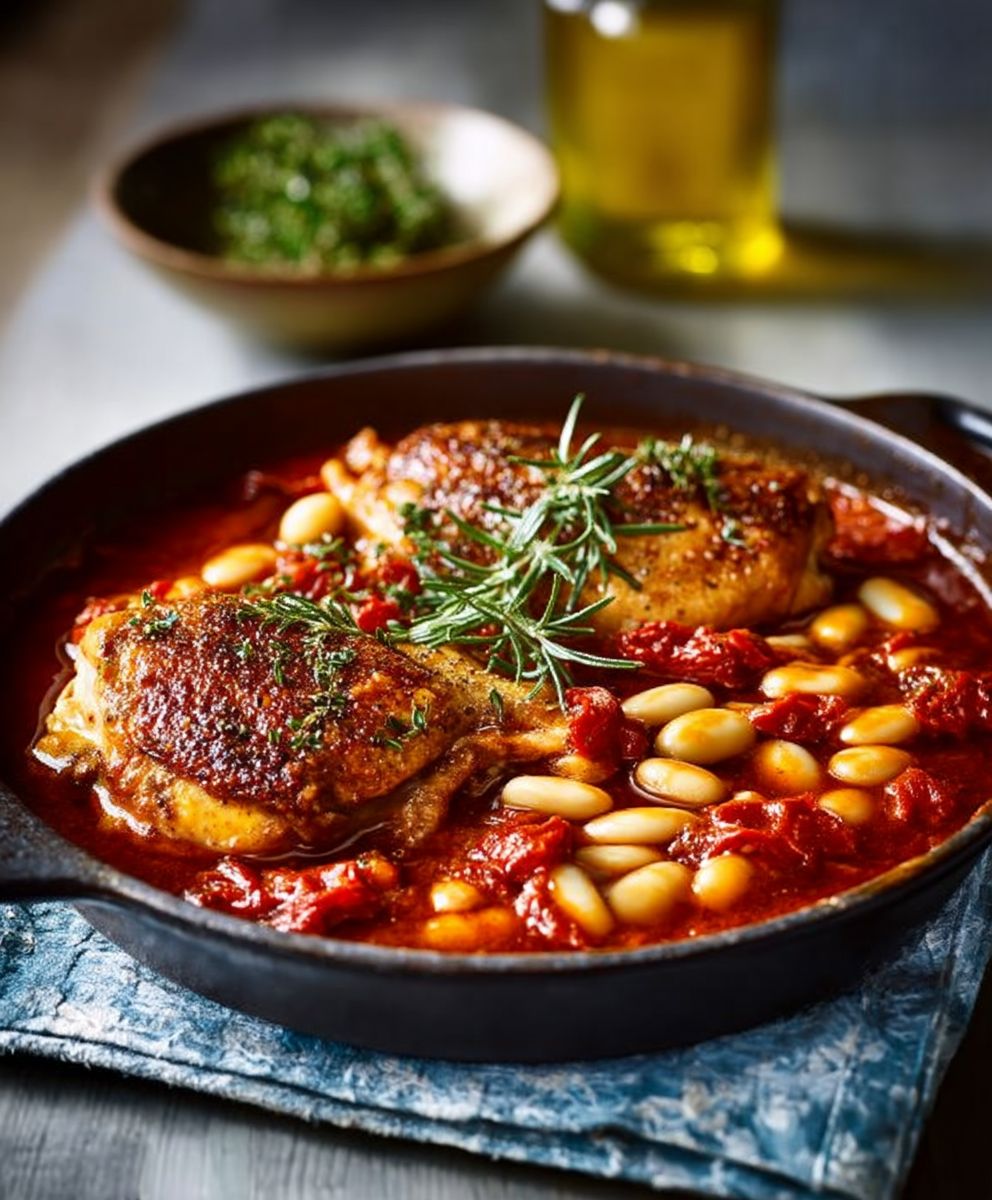 Chicken cacciatore cannellini beans