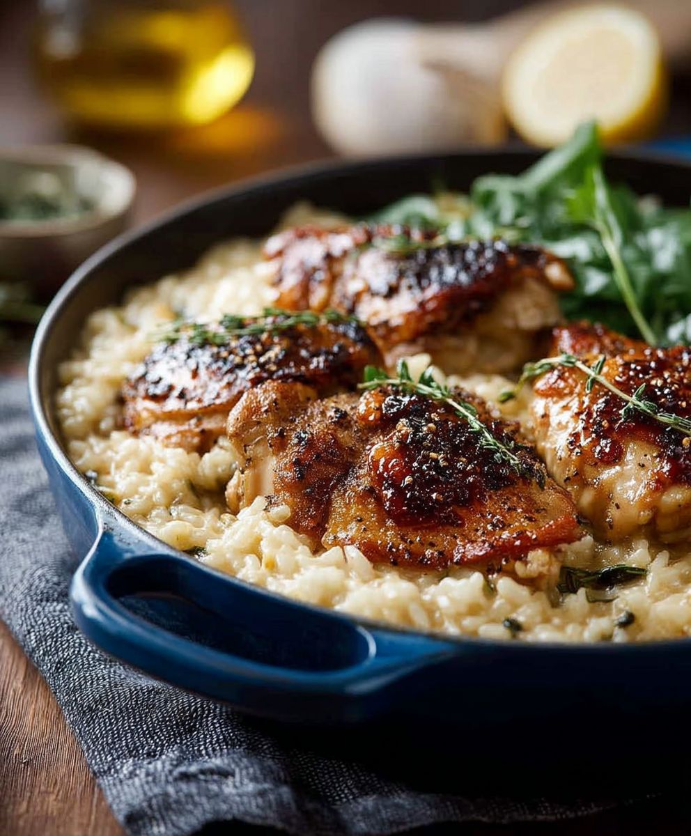 Lemon Pepper Chicken Risotto