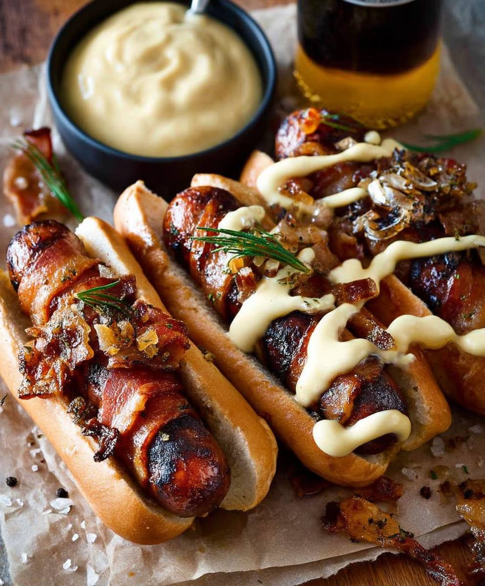 Bacon Wrapped Hot Dogs