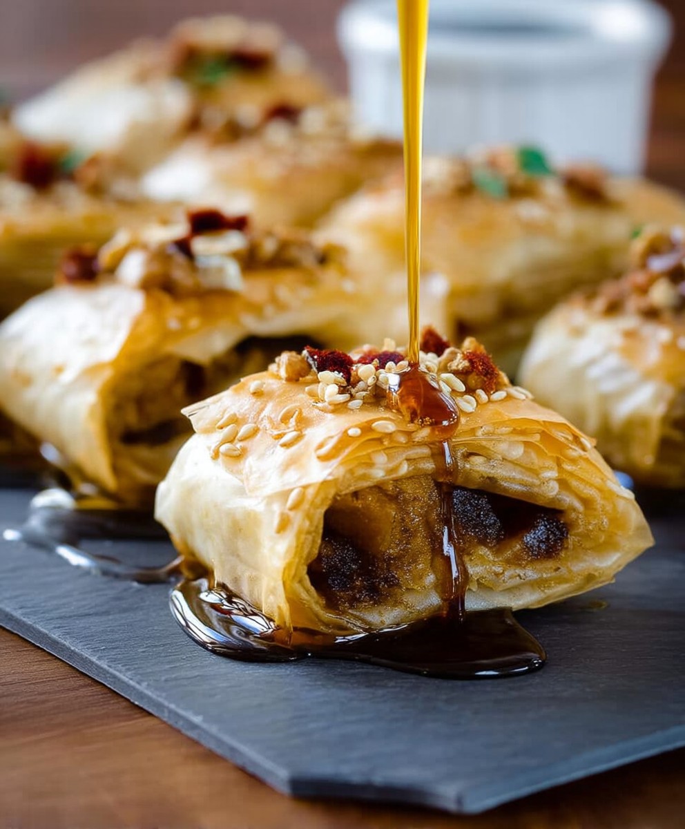Tahini Phyllo Rolls