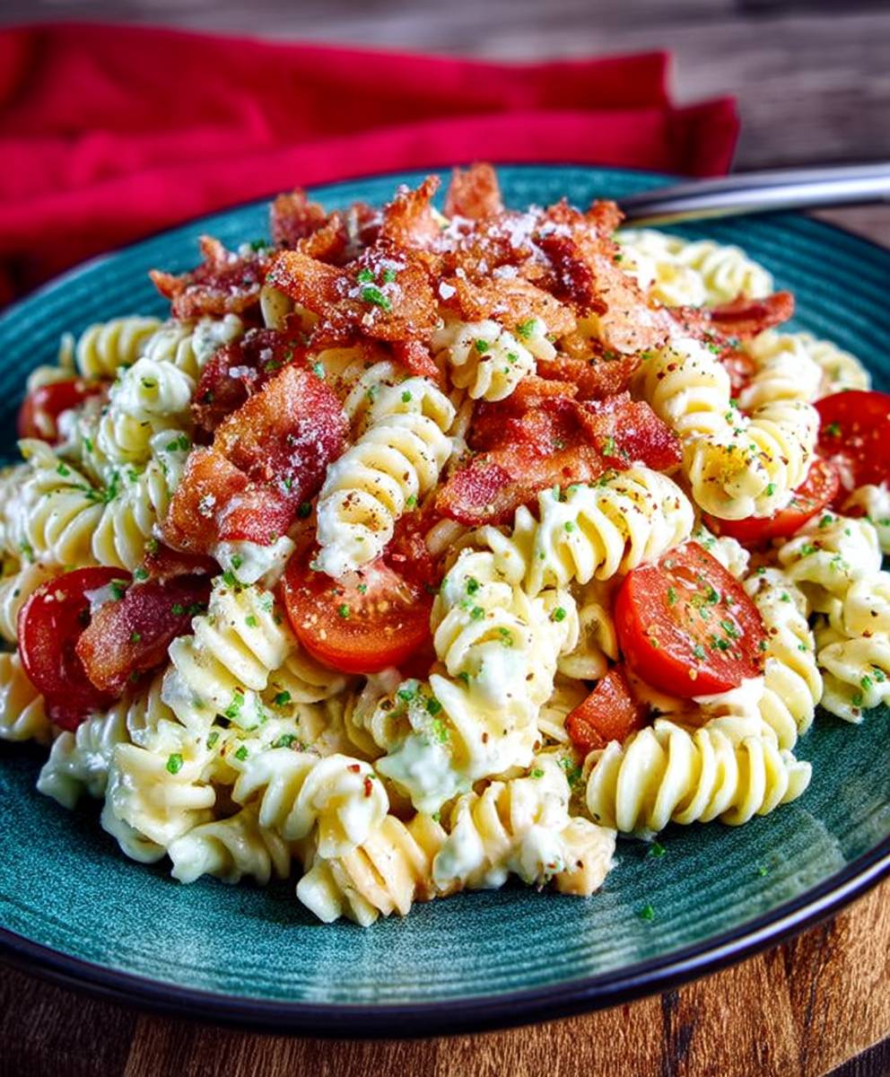 Bacon tomato pasta salad