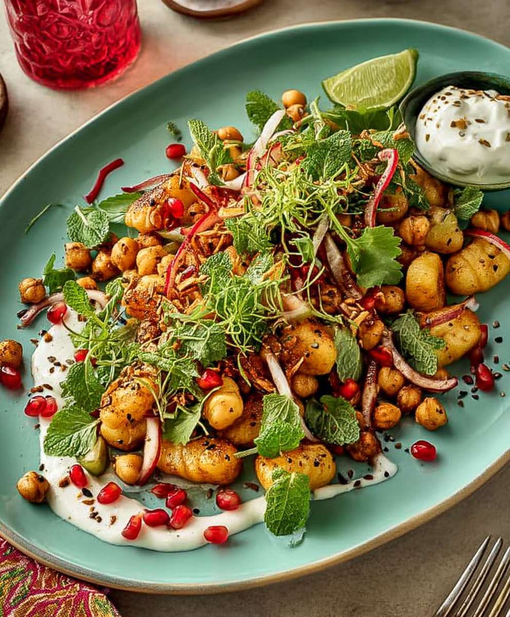 Gnocchi chickpea chaat
