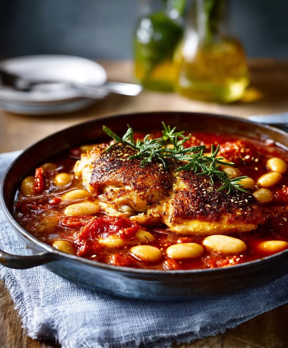 Chicken cacciatore cannellini beans