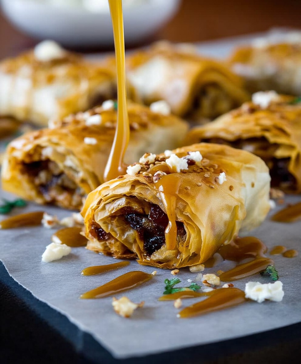 Tahini Phyllo Rolls