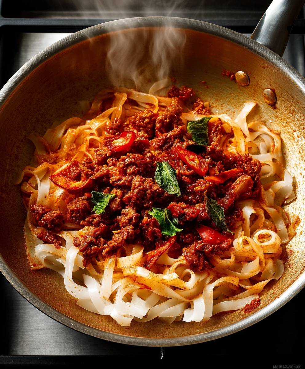 Shirataki noodles bolognese
